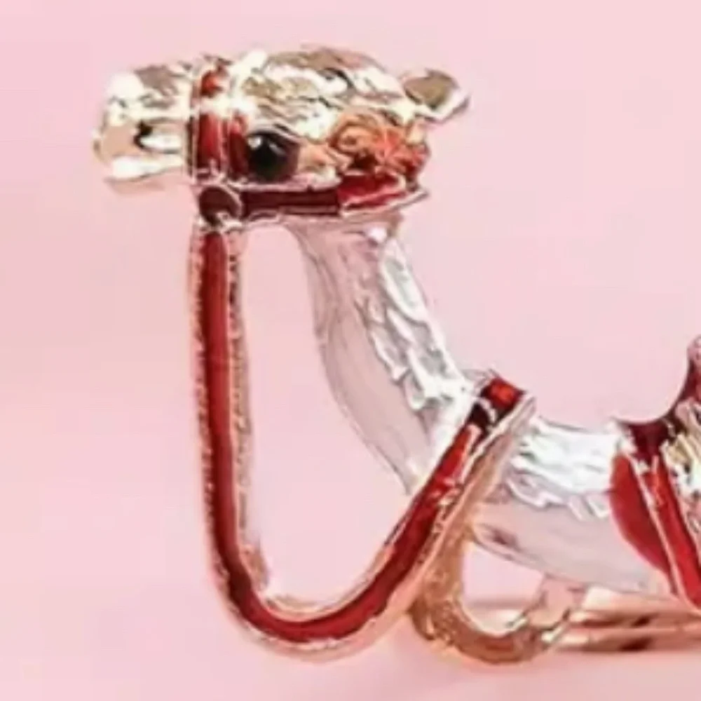 Camel Keychain- Silver body & Gold Accents  - Saddle embellished with crystals